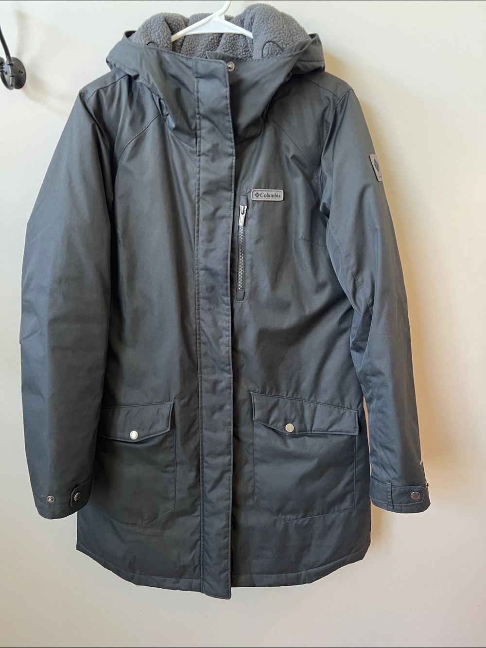Columbia Women's Hooded Parka Jacket - Charcoal Gray